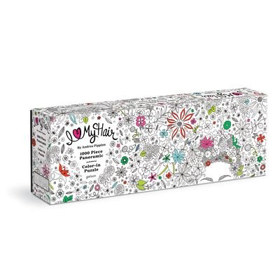 Andrea Pippins Flowers In Your Hair Color-In 1000 Piece Panoramic Puzzle - Galison - Brætspil - Galison - 9780735375789 - 26. juli 2022