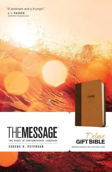 Cover for Eugene H. Peterson · Message Deluxe Gift Bible, Brown (Läderbok) (2016)