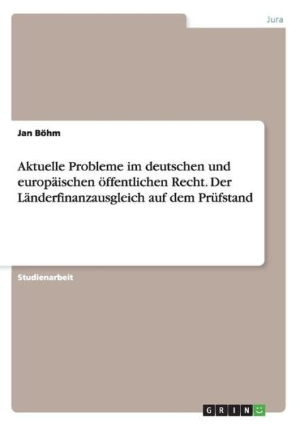 Cover for Böhm · Aktuelle Probleme im deutschen und (Buch) (2016)