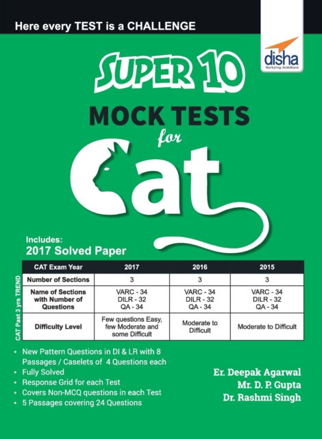 Cover for Deepak Er Agarwal · Super 10 Mock Tests for CAT (Paperback Book) (2018)