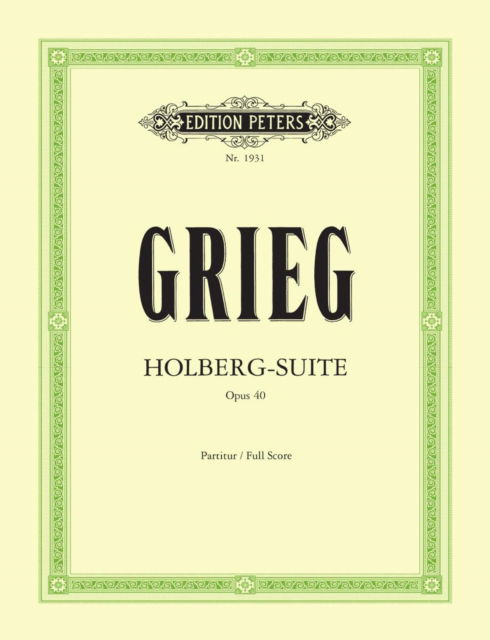 Cover for Holberg Suite Op. 40 (Sheet music) (2001)