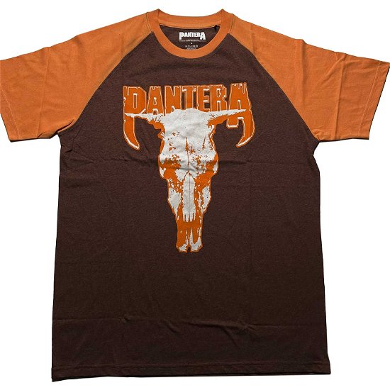 Pantera Unisex Raglan T-Shirt: Skull - Pantera - Merchandise -  - 5056561053790 - 