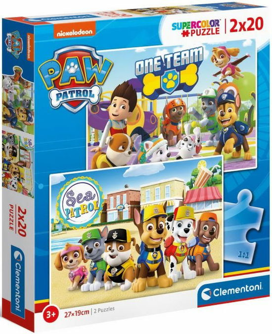 Cover for Clementoni: Paw Patrol · Puslespil Paw Patrol, 2x20 brikker (Jigsaw Puzzle) (2023)