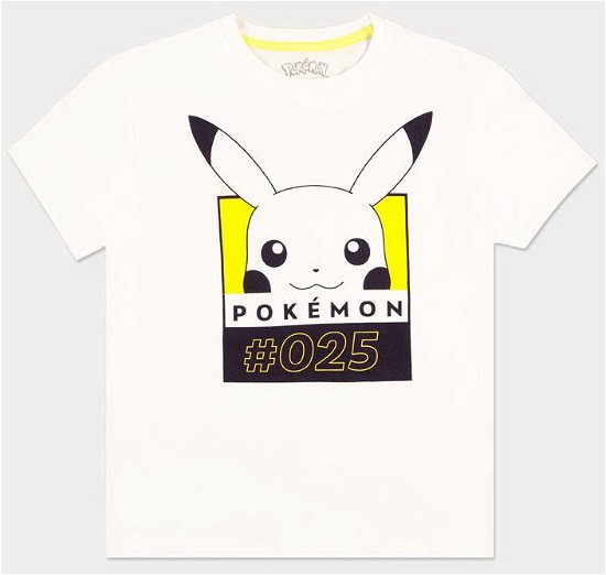 Pokemon - #025 - Women's Short Sleeved T-shirt - Xl Short Sleeved T-shirts F White - Pokemon - Produtos -  - 8718526344790 - 