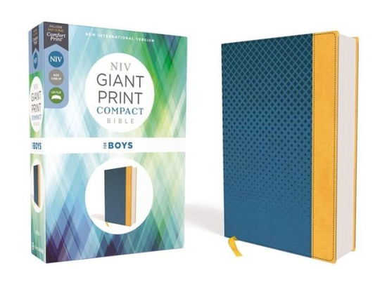 NIV, Giant Print Compact Bible for Boys, Leathersoft, Blue, Red Letter Edition, Comfort Print -  - Books - Zonderkidz - 9780310455790 - February 2, 2021