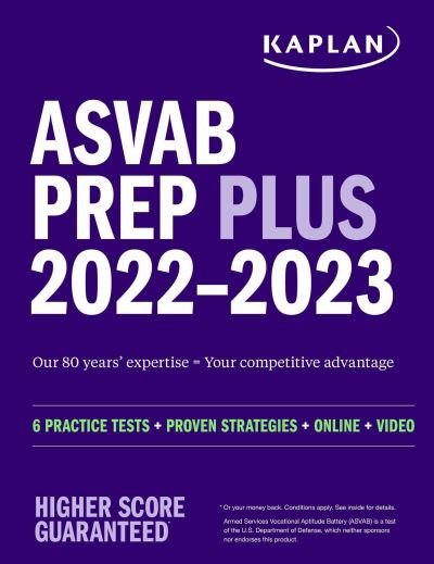 Cover for Kaplan Test Prep · ASVAB Prep Plus 2022-2023: 6 Practice Tests + Proven Strategies + Online + Video - Kaplan Test Prep (Paperback Book) (2021)