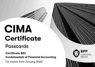 Cover for BPP Learning Media · CIMA BA3 Fundamentals of Financial Accounting: Passcards (Spiralbog) (2021)
