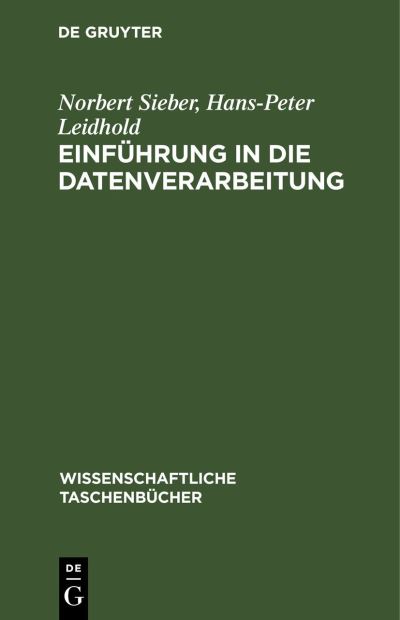 Cover for Norbert Sieber · Einführung in Die Datenverarbeitung (Book) (1979)