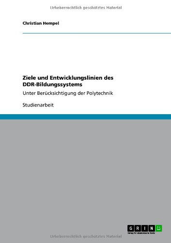 Cover for Hempel · Ziele und Entwicklungslinien des (Book) [German edition] (2013)