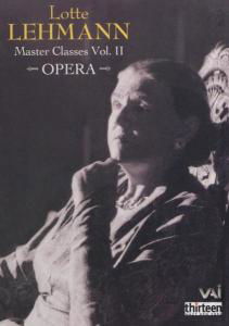 Cover for Lotte Lehmann · Masterclasses 2: Opera (DVD) (2005)