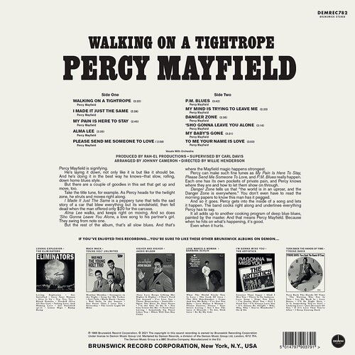 Walking On A Tightrope - Percy Mayfield - Música - DEMON RECORDS - 5014797903791 - 10 de diciembre de 2021