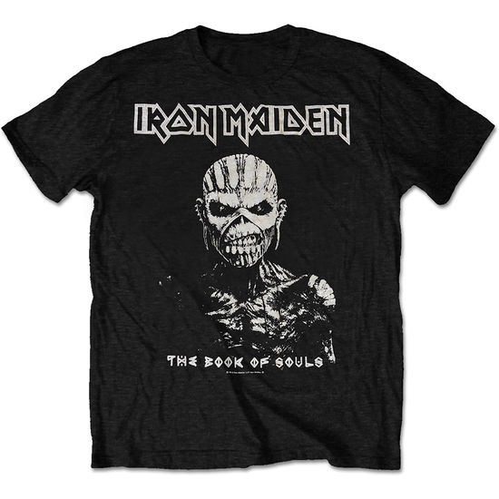 Cover for Iron Maiden · Iron Maiden Unisex T-Shirt: The Book of Souls White Contrast (T-shirt) [size L] [Black - Unisex edition]