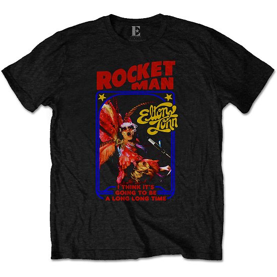 Elton John Unisex T-Shirt: Rocketman Feather Suit - Elton John - Merchandise - MERCHANDISE - 5056170683791 - 10. januar 2020