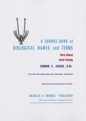 Cover for Edmund C. Jaeger · A Source-book of Biological Names and Terms (Paperback Book) (1978)