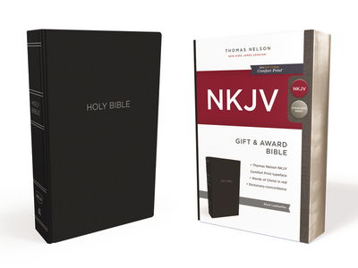 Cover for Thomas Nelson · NKJV, Gift and Award Bible, Leather-Look, Black, Red Letter, Comfort Print: Holy Bible, New King James Version (Paperback Book) (2018)