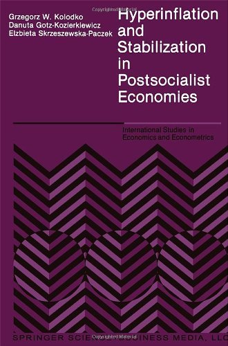 Cover for Elz. Skrzeszewska-paczek · Hyperinflation and Stabilization in Postsocialist Economies (International Studies in Economics and Econometrics) (Innbunden bok) (1991)