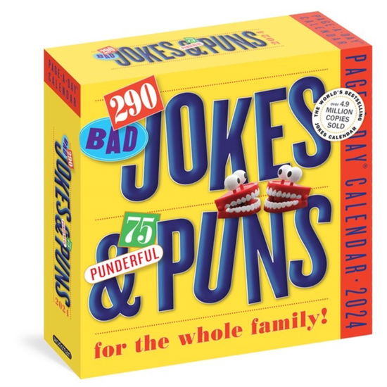 290 Bad Jokes & 75 Punderful Puns for the Whole Family Page-a-Day Calendar 2024: The World's Bestselling Jokes Calendar - Workman Calendars - Gadżety - Workman Publishing - 9781523518791 - 8 sierpnia 2023