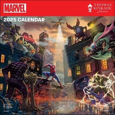 MARVEL by Thomas Kinkade Studios 2025 Wall Calendar - Thomas Kinkade Studios - Marchandise - Andrews McMeel Publishing - 9781524892791 - 13 août 2024