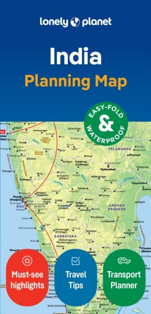 Cover for Lonely Planet · Lonely Planet India Planning Map - Map (Map) (2024)