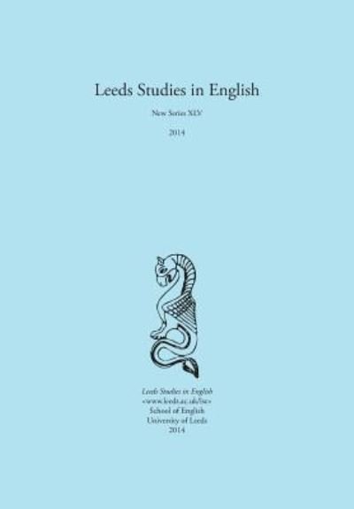 Cover for Alaric Hall · Leeds Studies in English 2014 (Pocketbok) (2016)