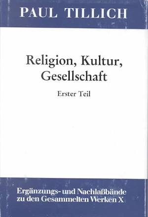 Cover for Paul Tillich · Teil 1 (Studia Linguistica Germanica) (Book 1) (German Edition) (Hardcover Book) [German edition] (1999)