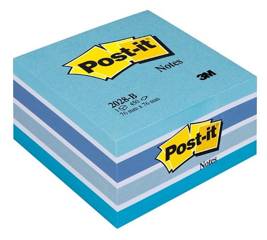 Post-It-Würfel Pastell-blau