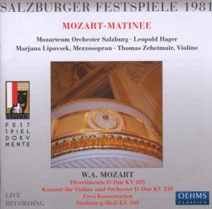 SF Matineen, Hager *d* - Zehetmair / Hager / Mozarteum Orch.Salzburg - Música - OehmsClassics - 4260034865792 - 4 de agosto de 2006