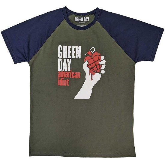 Green Day Unisex Raglan T-Shirt: American Idiot - Green Day - Merchandise -  - 5056737209792 - 