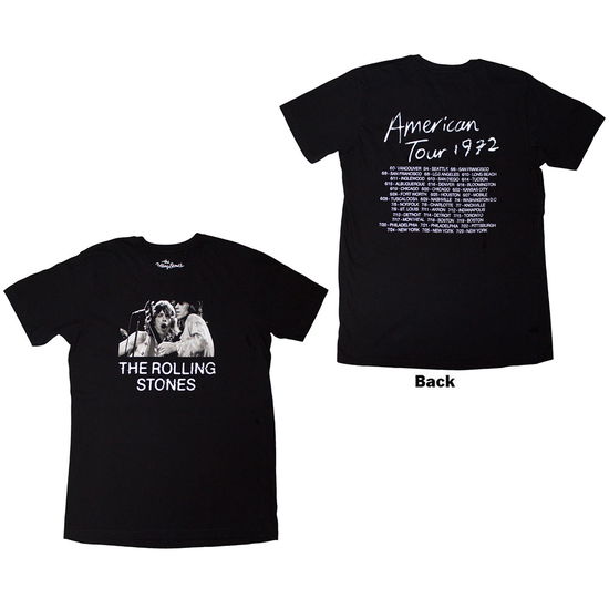 Cover for The Rolling Stones · The Rolling Stones Unisex T-Shirt: Tour '72 (Black) (Back Print) (T-shirt) [size S] (2025)