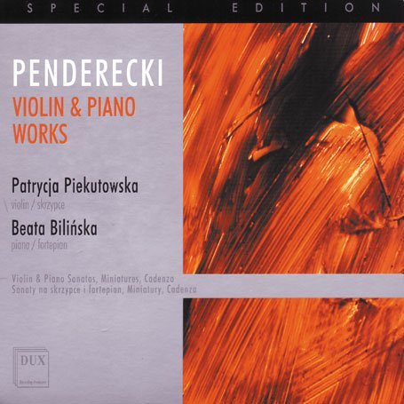 Cover for Piekutowska, Patrycja / Bilinska, Beata · Violin &amp; Piano Works Dux Klassisk (CD) (2004)