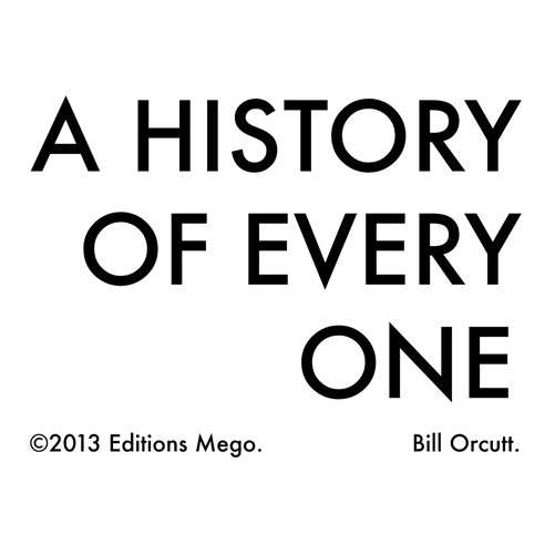 Cover for Bill Orcutt · History of Every One (LP) (2013)