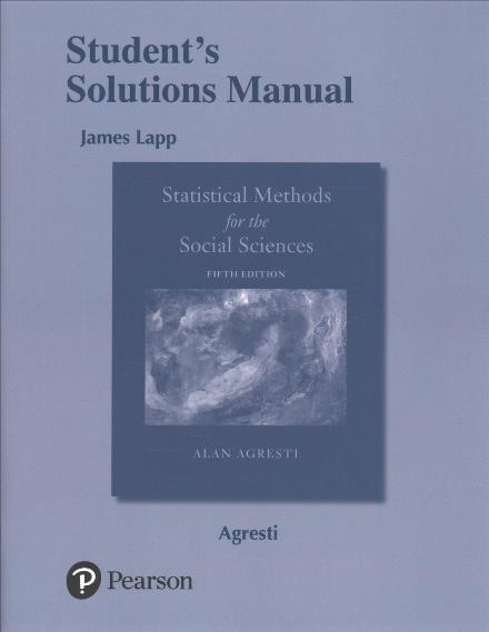 Cover for Alan Agresti · Student Solutions Manual for Statistical Methods for the Social Sciences (Paperback Book) (2017)