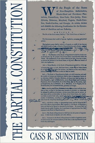 Cover for Cass R. Sunstein · The Partial Constitution (Taschenbuch) [New edition] (1998)