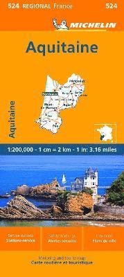 Cover for Michelin · Aquitaine - Michelin Regional Map 524 (Kort) (2023)
