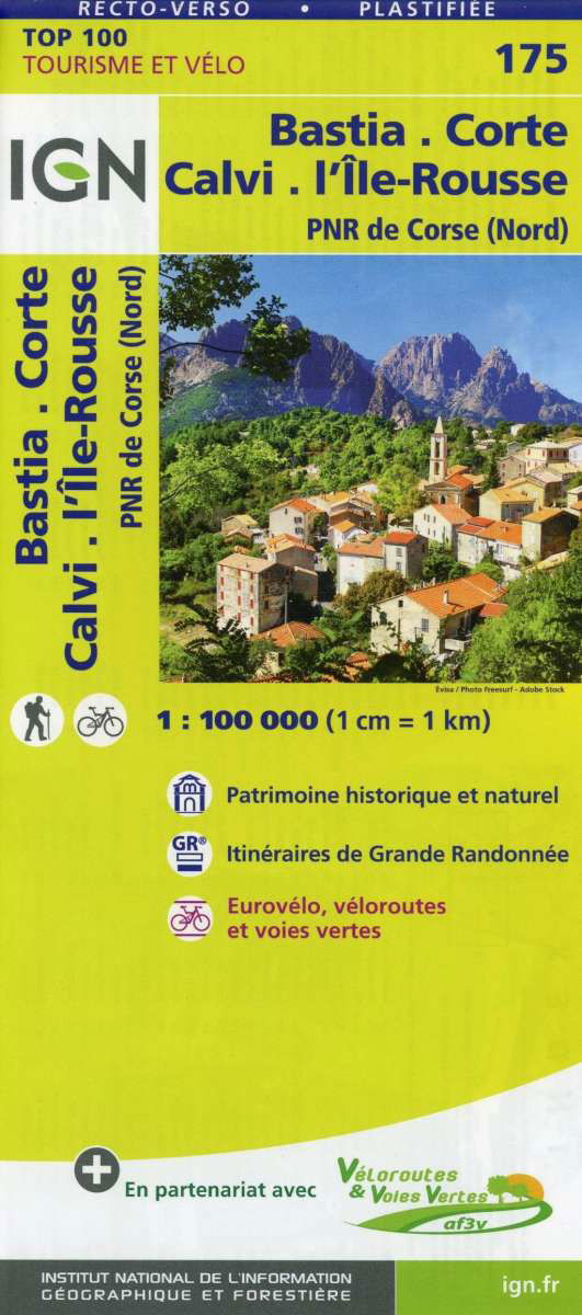 Cover for Ign · IGN TOP100: TOP100: 175 Bastia - Corte - Calvi - I'île-Rousse (Corse - Nord) (Hardcover bog) (2019)