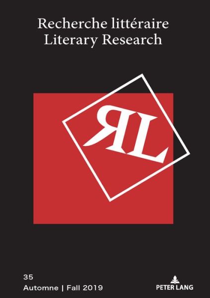 Cover for Recherche litteraire / Literary Research: Automne / Fall 2019 - Recherche litteraire / Literary Research (Paperback Book) [New edition] (2019)