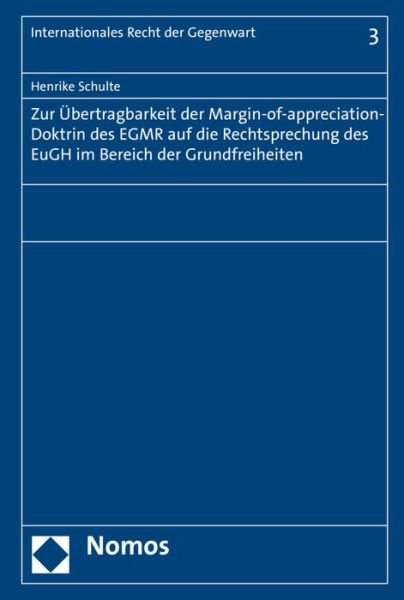 Cover for Schulte · Zur Übertragbarkeit der Margin- (Book) (2018)