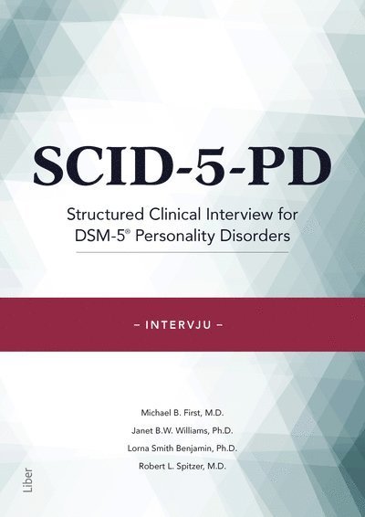 Cover for Michael B. First · SCID-5-PD Intervju (Spiralbog) (2023)