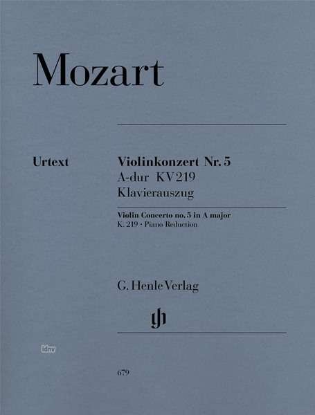 Violinkonz.5 A-Dur.219,Kl.HN679 - Mozart - Bücher - SCHOTT & CO - 9790201806792 - 6. April 2018