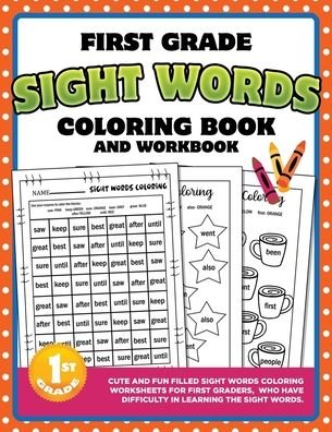 Cover for Panda Publishing · First Grade Sight Words Coloring Book and Workbook (Pocketbok) (2020)
