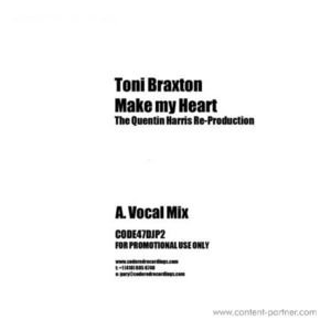 Cover for Toni Braxton · Make My Heart (Quentin Harris Remix) (12&quot;) (2011)