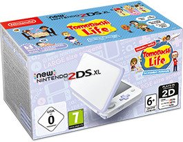 NEW Nintendo 2DS XL Console - White & Lavender with Tomodachi Life Pre-installed - Nintendo - Jogo -  - 0045496504793 - 