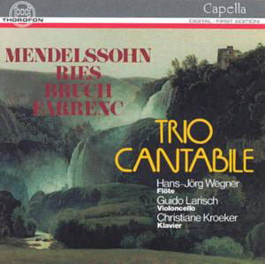 Trio for Flute Cello & Piano - Mendelssohn / Trio Cantabile - Música - THOR - 4003913120793 - 1 de septiembre de 1990