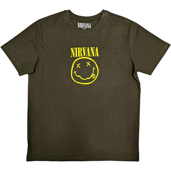 Nirvana Unisex T-Shirt: Yellow Happy Face - Nirvana - Merchandise -  - 5056561036793 - 