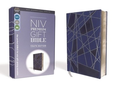 Cover for NIV, Premium Gift Bible, Youth Edition, Leathersoft, Blue, Red Letter Edition, Comfort Print The Perfect Bible for Any Gift-Giving Occasion (Buch) (2020)