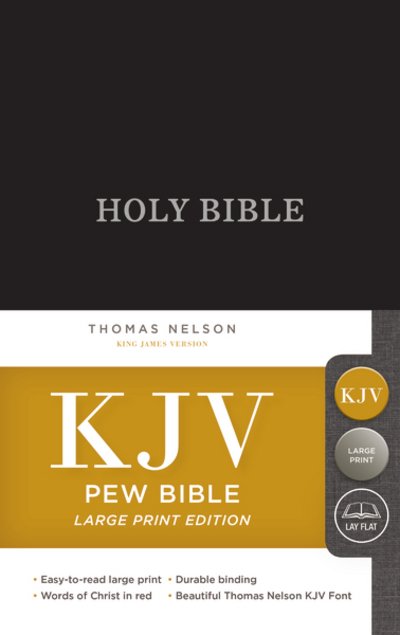 Cover for Thomas Nelson · KJV, Pew Bible, Large Print, Hardcover, Black, Red Letter, Comfort Print: Holy Bible, King James Version (Innbunden bok) [Large type / large print edition] (2017)