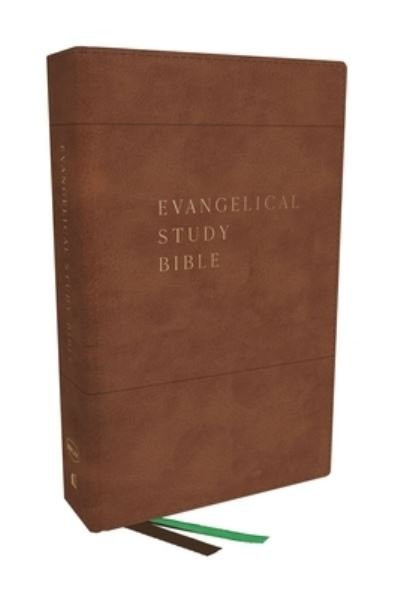 Cover for Thomas Nelson · Evangelical Study Bible: Christ-centered. Faith-building. Mission-focused. (NKJV, Brown Leathersoft, Red Letter, Large Comfort Print) (Læderbog) (2023)