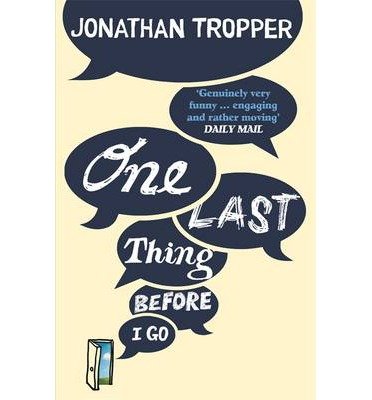 Cover for Jonathan Tropper · One Last Thing Before I Go (Paperback Book) (2014)