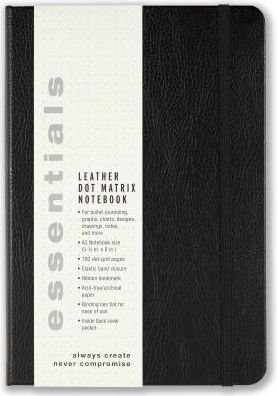 Cover for Inc Peter Pauper Press · Essentials Lg Blk Dot Mtx Leather (Hardcover Book) (2019)