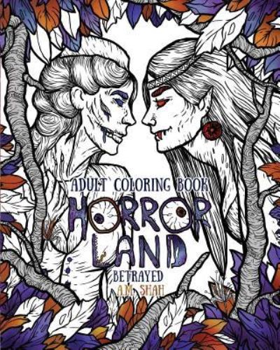 Cover for A M Shah · Adult Coloring Book Horror Land (Pocketbok) (2017)